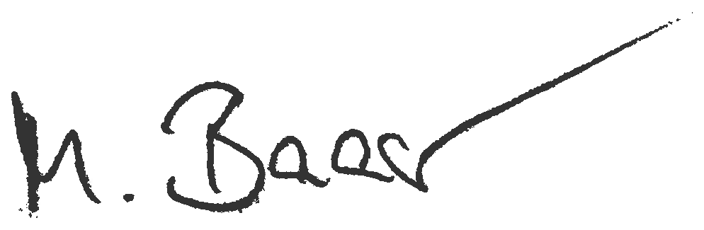 Max Baasners handschriftliche Signatur